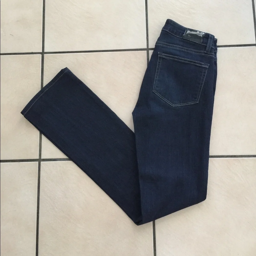 Paige Manhattan Mid Rise Dark Wash Bootcut Jeans - Picture 4 of 10